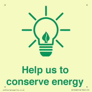 Help us to conserve energy 